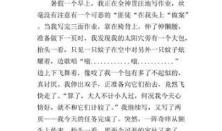 捉蚊趣事400字满分作文